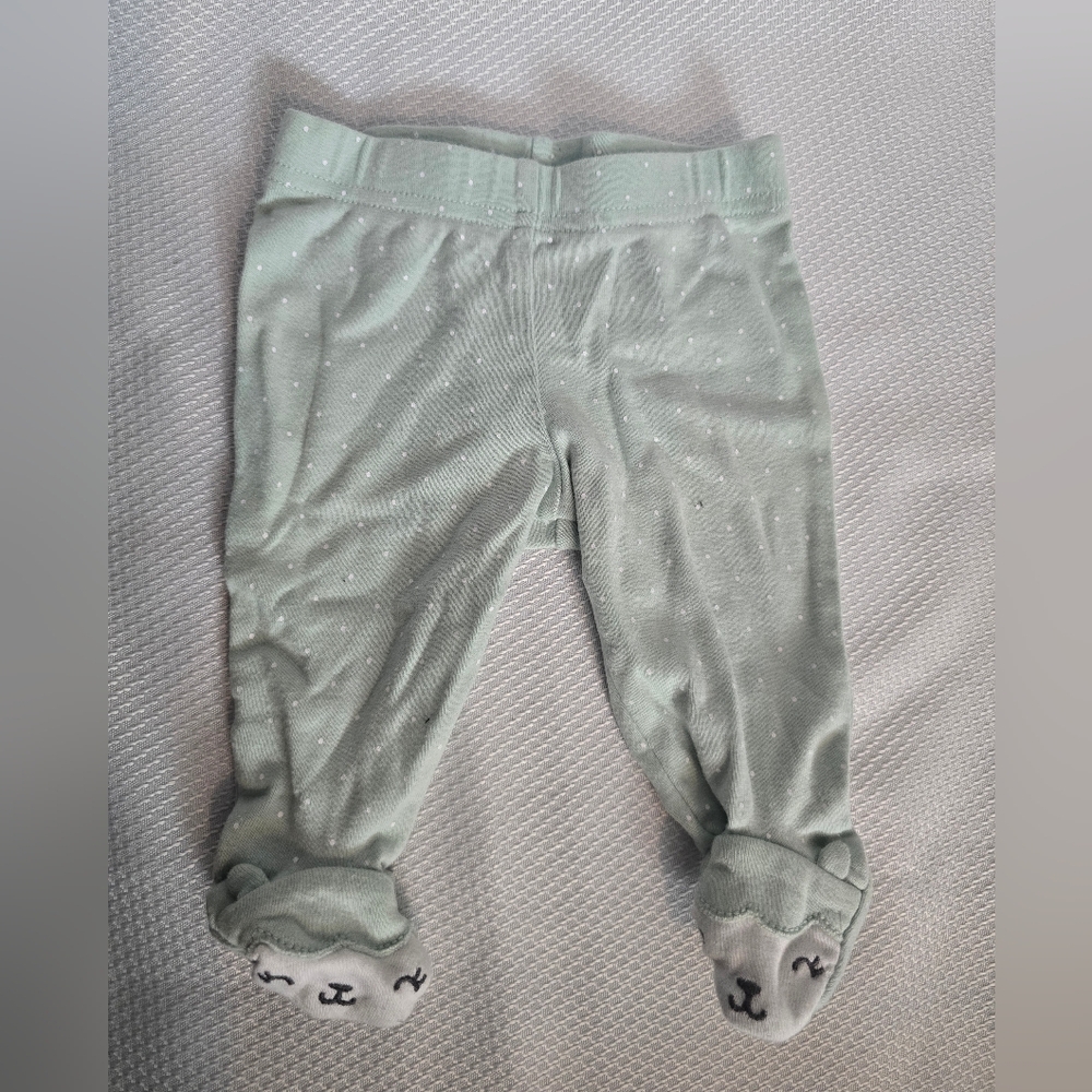 🚨3/30% OFF🚨 Carter's Light Greenish Blue Footy Pants